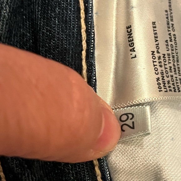 L'AGENCE Light Blue Straight Leg Jeans - Picture 6 of 12